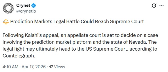 Prediction Markets Legal Battle May Head To US Supreme Court