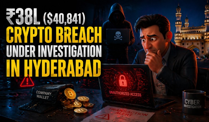 Cyderabad Crypto Breach! Hackers Steal ₹9 Lakh, Attempt ₹38 Lakh Token Dump