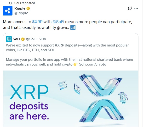 SoFi's XRP Listing Sparks Debate As Institutions Explore XRPL