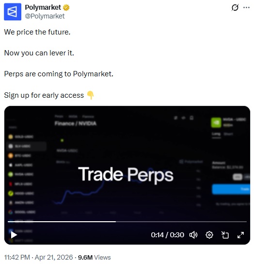 Polymarket Moves Into Perpetual Futures Trading