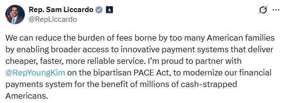 US Lawmakers Push PACE Act To Modernise Payments