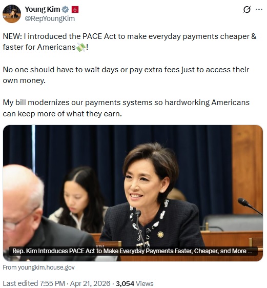 US Lawmakers Push PACE Act To Modernise Payments
