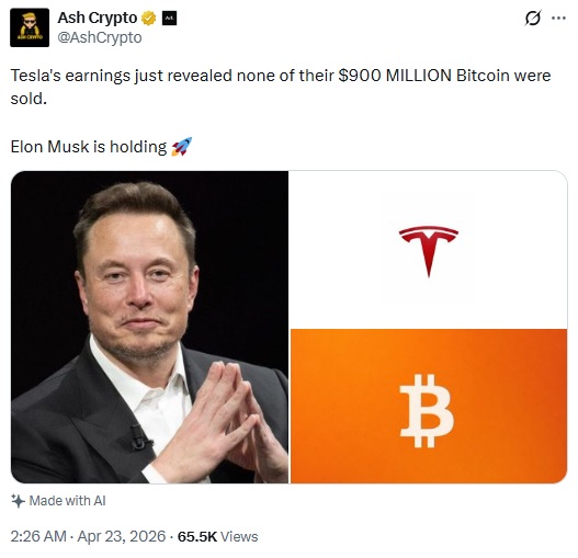 Tesla Holds Bitcoin Steady Despite $173M Loss