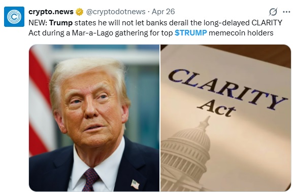 Trump Defends Crypto Legislation At Private Event Featuring Boxer Mike Tyson, Tether CEO