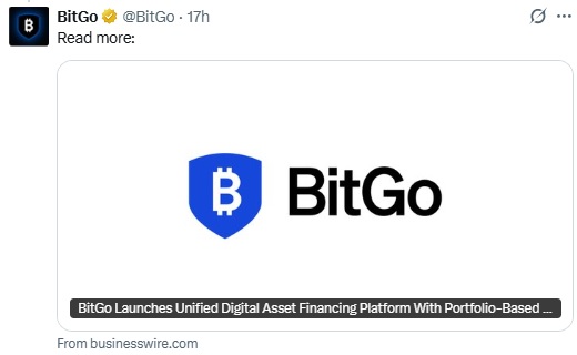BitGo Unveils All-in-one Crypto Lending Platform For Institutions
