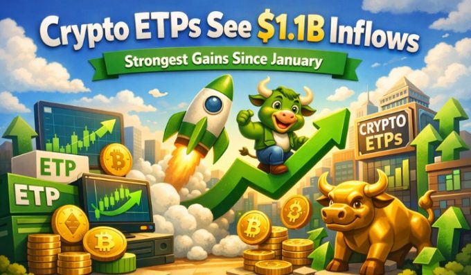 Crypto ETP Market Sees Massive $1.1B Inflows Led By BTC ETFs