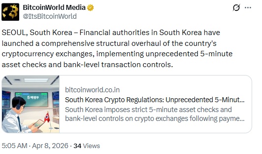 South Korea Tightens Crypto Exchange Rules With 5-minute Checks