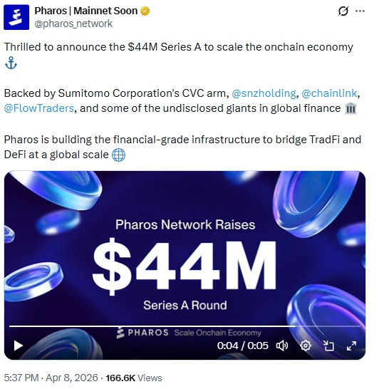 Pharos Network Hits $1B Valuation Ahead Of Mainnet Launch