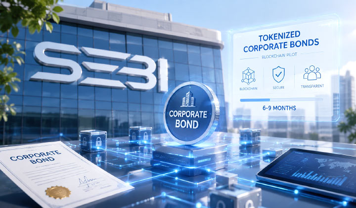 SEBI Plans Tokenized Corporate Bond Pilot Using Blockchain In 6-9 Months