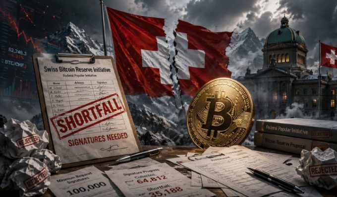 Swiss Bitcoin Reserve Campaign Falls Short Of Signature Requirement