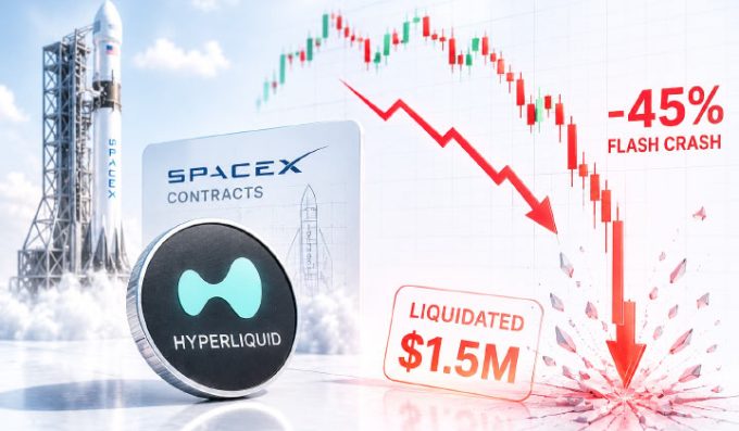 Hyperliquid's Pre-IPO SpaceX Contracts Suffers 45% Flash Crash, Liquidating $1.5M