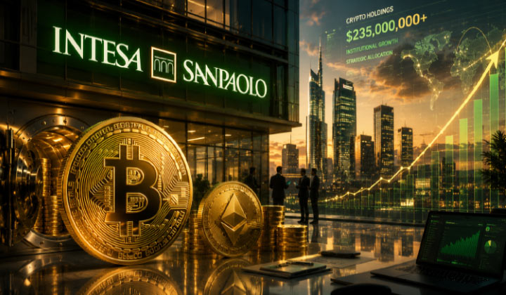 Intesa Sanpaolo Raises Crypto Holdings To $235M