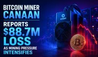 Bitcoin Miner Canaan Reports $88.7M Loss As Mining Pressure Intensifies