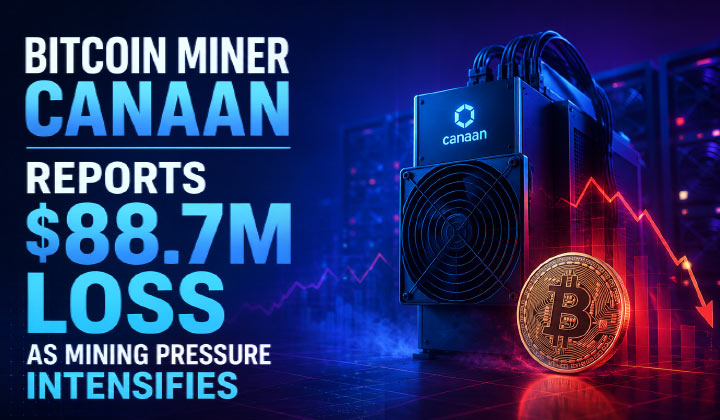 Bitcoin Miner Canaan Reports $88.7M Loss As Mining Pressure Intensifies