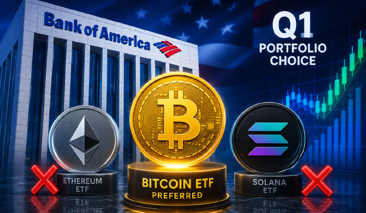 Bank Of America Picks Bitcoin ETF Over Ether & Solana In Q1