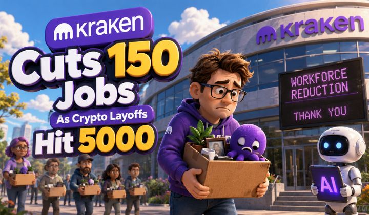 AI Replaces Jobs? Kraken Cuts 150 Staff As Crypto Industry Layoffs Cross 5,000