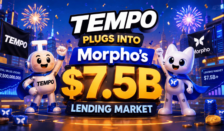 Tempo + Morpho! Tempo Adds Morpho’s $7.5B DeFi Lending Market, Expanding Stablecoin Financial Services