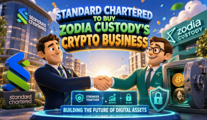 Expands Digital Asset Push! Standard Chartered To Buy Zodia Custody’s Crypto Business