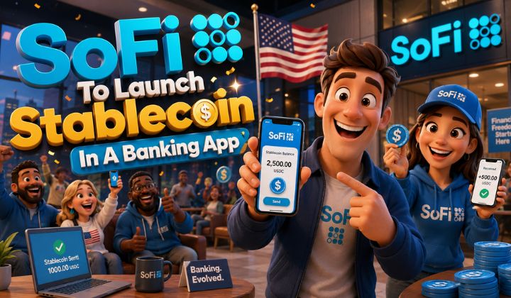 SoFi Becomes First US Bank To Launch Stablecoin In A Banking App For Retail Users