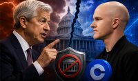 JPMorgan CEO Jamie Dimon Slams Coinbase’s Brian Armstrong, Vows To Oppose CLARITY Act