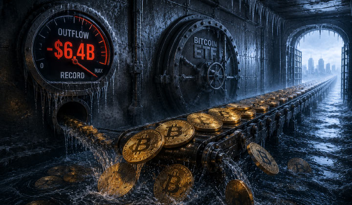 Bitcoin ETFs See Record $6.4B Outflow As Crypto Winter Deepens
