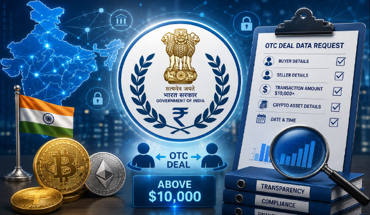 India Seeks Data On Crypto OTC Deals Above $10,000