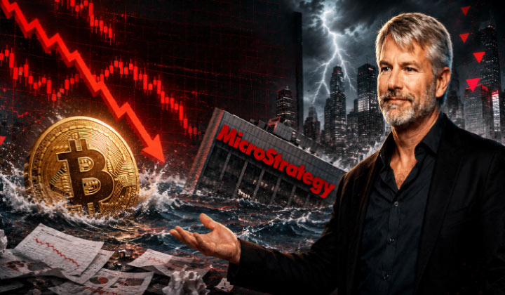 Saylor Downplays Bitcoin Slide As Strategy Faces $11B Paper Loss