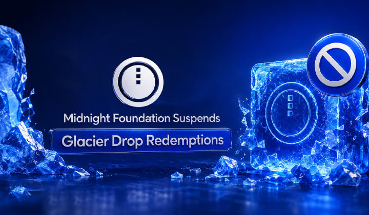 Midnight Foundation Suspends Glacier Drop Redemptions