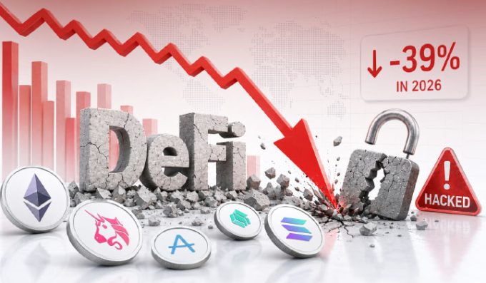 DeFi TVL Falls 39% In 2026 As Market Slump & Record Hacks Shake Investor Confidence