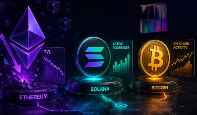 Ethereum TVL Falls While Solana & Bitcoin Show Mixed On-chain Trends