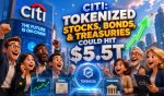 Tokenized Stocks, Bonds, & Treasuries Could Hit $5.5 Trillion, Says Citi