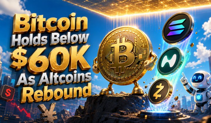 Bitcoin Holds Below $60K As Hyperliquid & Zcash Rebound Amid Strategy Sell-off Concerns & Weak Yen