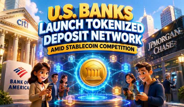 JPMorgan, Citi, Bank of America & Other U.S. Banks Launch Tokenized Deposit Network Amid Stablecoin Competition