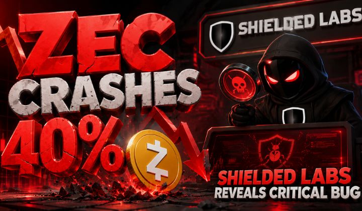 Zcash (ZEC) Crashes 40% After Shielded Labs Reveals Critical Bug