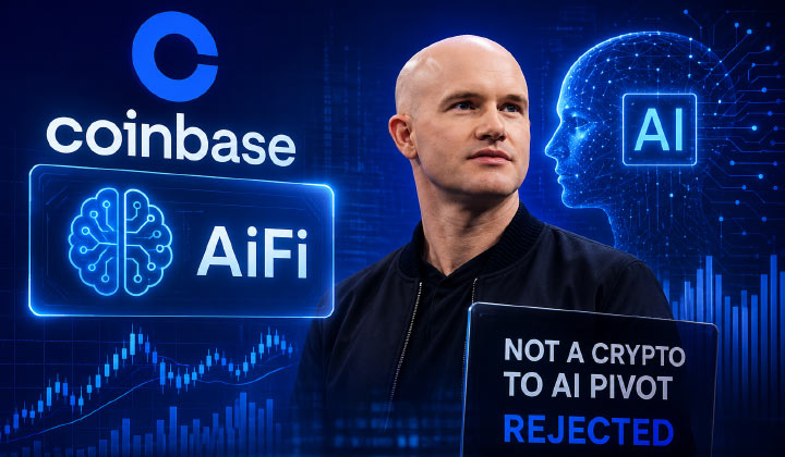 Coinbase Promotes ‘AiFi’ As CEO Armstrong Rejects Crypto To AI Pivot