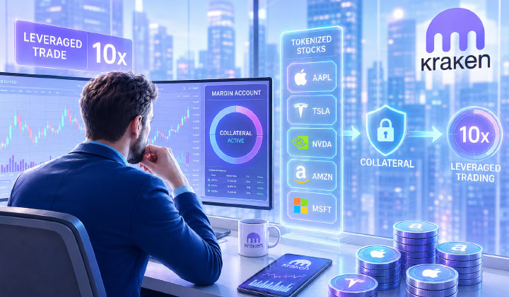 Kraken Lets Traders Use Tokenized Stocks As Collateral For Leveraged Trades