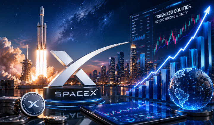 SpaceX IPO Drives Record $3.86B Tokenized Equities Trading In June
