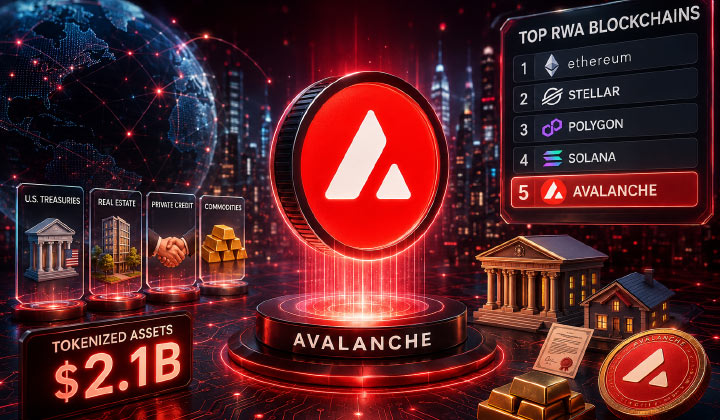 Avalanche Enters Top Five RWA Blockchains After Tokenized Asset Value Surges To $2.1B