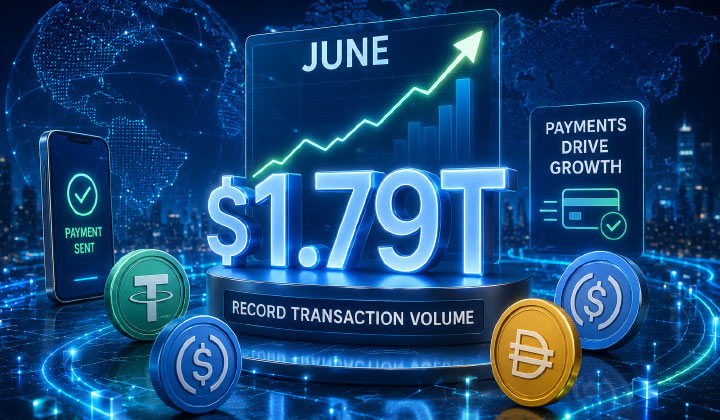 Stablecoin Transaction Volume Hits Record $1.79T In June As Payments Drive Growth