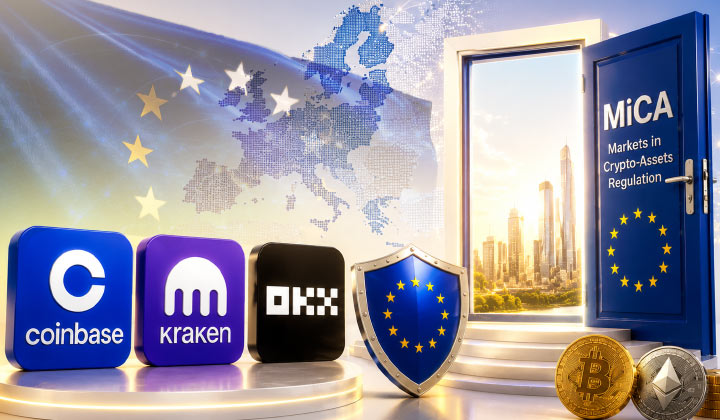 Coinbase, Kraken, OKX Target EU Users As MiCA Reshapes Crypto Market