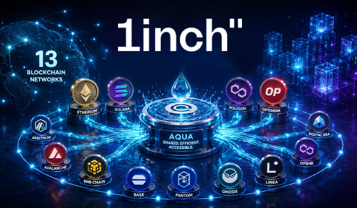 1inch Launches Aqua Shared Liquidity Protocol Across 13 Blockchain Networks