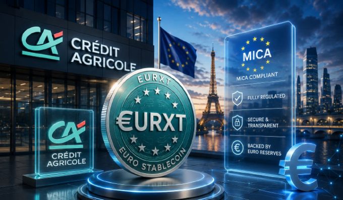 Crédit Agricole Launches Euro Stablecoin EURXT Under MiCA Framework