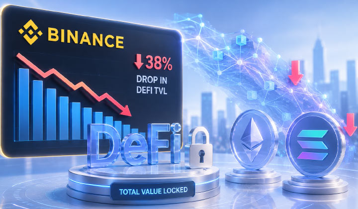 Binance Reports 38% Drop In DeFi Total Value Locked As Ethereum & Solana Slow