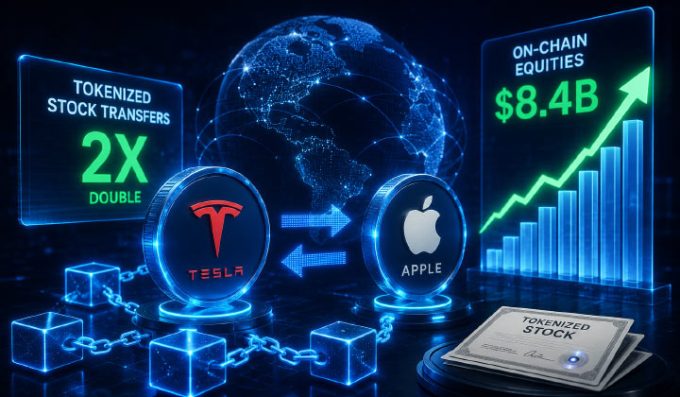Tokenized Stock Transfers Double To $8.4B As On-chain Equities Gain Momentum