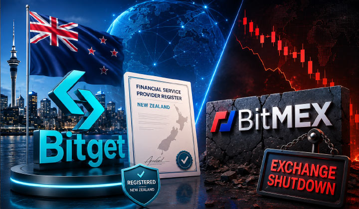 Bitget Registers In New Zealand As BitMEX Confirms Exchange Shutdown