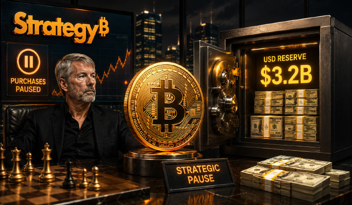 Michael Saylor’s Strategy Pauses Bitcoin Purchases, Builds $3.2B USD Reserve