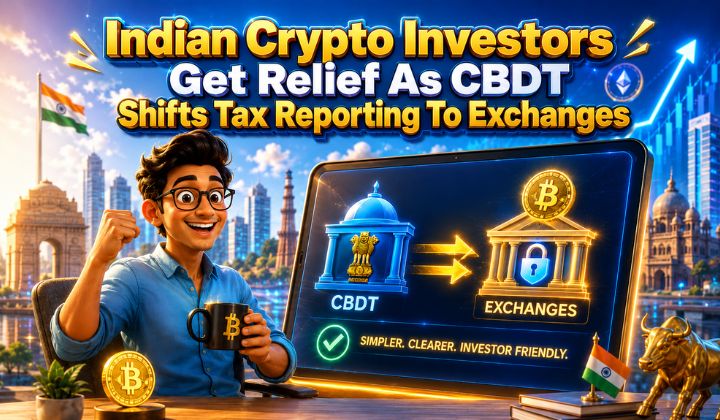 Indian Crypto Investors Get Relief As CBDT Shifts Tax Reporting To Exchanges