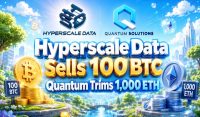 Hyperscale Data Sells 100 BTC For AI Data Center Expansion, Quantum Solutions Trims 1,000 ETH