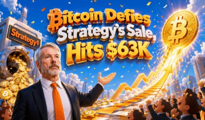 Bitcoin Defies Strategy's Massive BTC Sale, Reclaims $63K