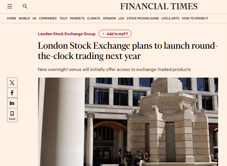 London Stock Exchange Plans Overnight Trading As Crypto Trades 24/7